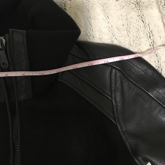 Diesel leather & wool Motorcycle Jacket - Picture 13 of 16